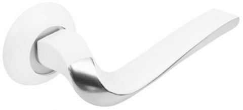 Дверная ручка CdeB "Лукерия" 070 MWH/SN матовый белый/матовый хром