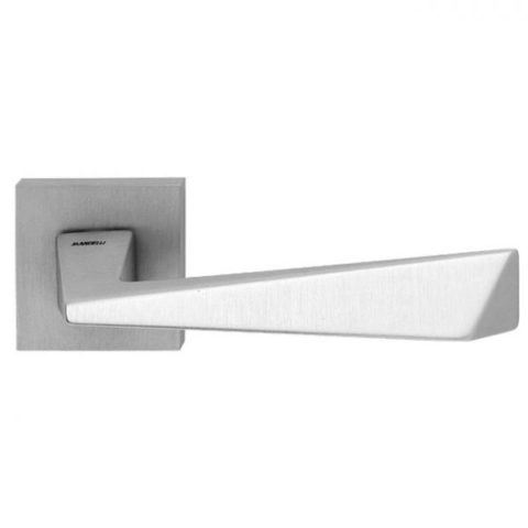Ручка дверная на квадратной розетке MANDELLI 1251 PIRAMID 26D матовый хром