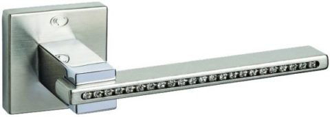 Дверная ручка Convex 1215R матовый никель-полированный хром