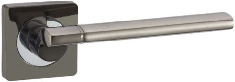 Дверная ручка Vantage V06 на квадратной розетке BN/CP черный никель / хром