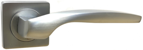 Дверная ручка Vantage V08L-2 на квадратной розетке SC матовый хром