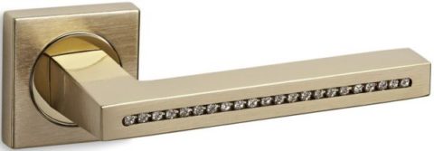 Дверная ручка Convex 1015R латунь/матовая латунь