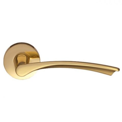 Ручка дверная на круглой розетке MANDELLI 1471 ALISSA 03 золото