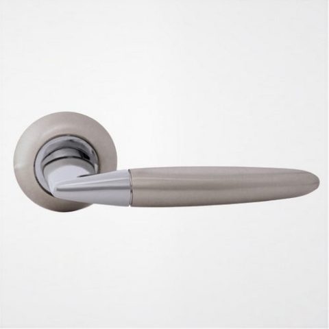 Дверная ручка Rossi LD 92-1 "JETA" SN/CP матовый никель