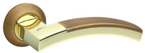 Дверная ручка FUARO "ACCORD RM" AB/GP-7 античная бронза / золото