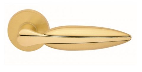 Ручка дверная на круглой розетке MANDELLI 3121 DUO 03/04 золото/матовое золото