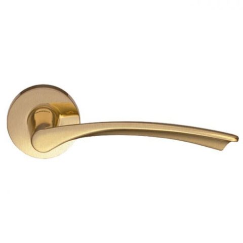 Ручка дверная на круглой розетке MANDELLI 1471 ALISSA 04 матовое золото