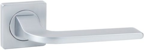 Дверная ручка VANTAGE V55L-2 на квадратной розетке AL матовый хром