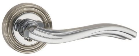 Дверная ручка PUNTO "VENTO ML" SN/CP-3 матовый никель / хром