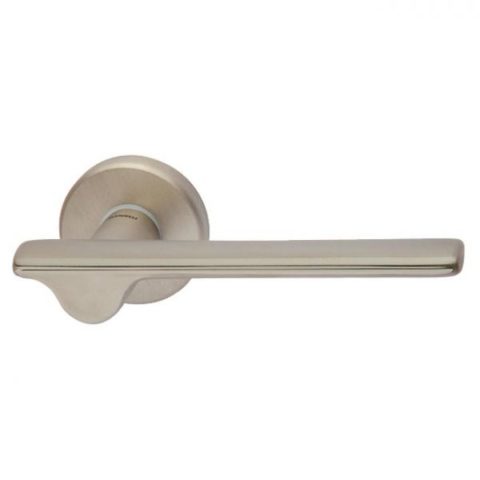 Ручка дверная на круглой розетке MANDELLI 3191 ARA MSN матовый никель