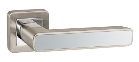 Дверная ручка PUNTO "MARS" QR SN/CP-3 матовый никель / хром