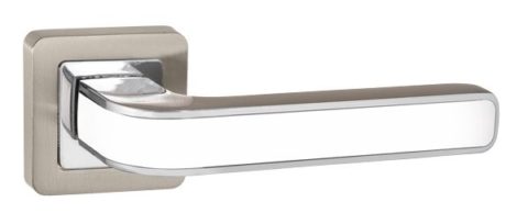 Дверная ручка PUNTO "NOVA QR" SN/WH-19 матовый никель / белый