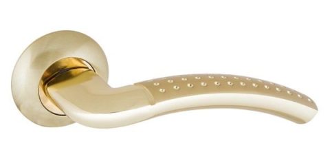 Дверная ручка PUNTO "LOGICA TL" SG/GP-4 матовое золото / золото 105мм