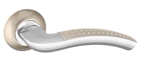 Дверная ручка PUNTO "LOGICA TL" SN/CP-3 матовый никель / хром 105мм