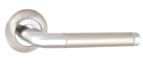 Дверная ручка PUNTO "REX TL" SN/CP-3 матовый никель / хром 105мм