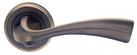 Ручка дверная на круглом основании "Аполо" 833/12 BSS Бронза матовая темная