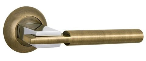 Дверная ручка PUNTO "CITY TL" ABG/CP-6 зеленая бронза / хром