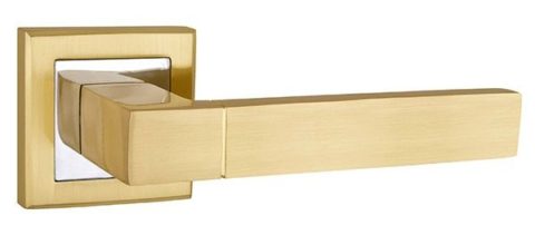 Дверная ручка PUNTO "STYLE QL" SG/CP-4 матовое золото / хром