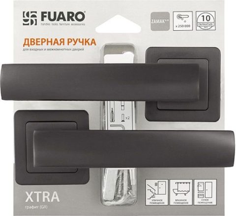 Дверная ручка FUARO "XTRA XM/HD" GR-23 графит