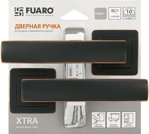 Дверная ручка FUARO "XTRA XM/HD" ABL-28 темная медь