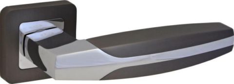 Дверная ручка LAREDO LD 492 на квадратной розетке GR/CP графит / хром