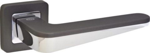 Дверная ручка LAREDO LD 497 на квадратной розетке GR/CP графит / хром