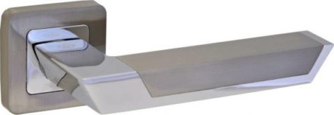 Дверная ручка LAREDO LD 499 на квадратной розетке SN/CP матовый никель / хром