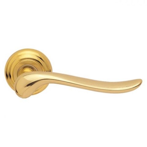 Ручка дверная на круглой розетке MANDELLI 691 RONDO 04 матовое золото