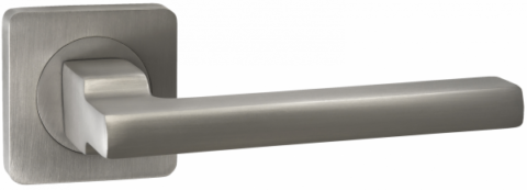 Дверная ручка RENZ на квадратной розетке "Рим" INDH 53-02 MSN никель супер матовый