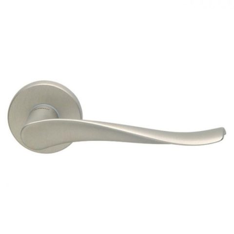 Ручка дверная на круглой розетке MANDELLI 731 SPIN MSN матовый никель