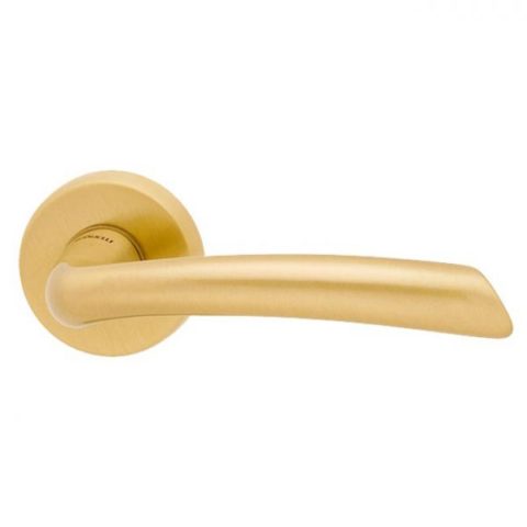 Ручка дверная на круглой розетке MANDELLI S61 GOL S61 04 матовое золото