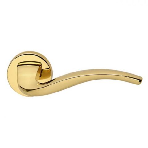 Ручка дверная на круглой розетке MANDELLI 1221 IDRA 03 золото