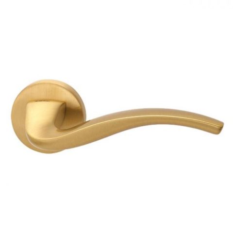 Ручка дверная на круглой розетке MANDELLI 1221 IDRA 04 матовое золото