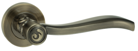 Дверная ручка на круглом основании ORO&ORO 905-15 AB бронза античная