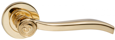 Дверная ручка на круглом основании ORO&ORO 905-15 GP латунь блестящая