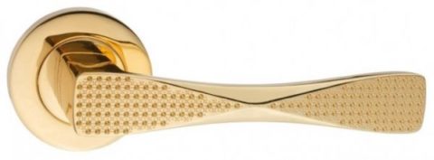 Дверная ручка на круглом основании ORO&ORO 906-15 GP латунь блестящая