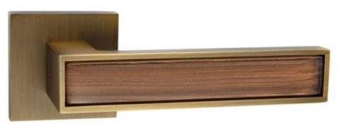 Дверная ручка ORO&ORO 928-13 на квадратном основании TCF кофе TIGER