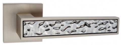 Дверная ручка на квадратном основании ORO&ORO 929-13 MSN никель супер матовый