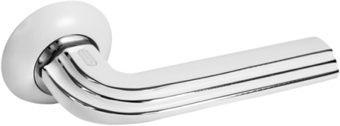 Дверная ручка на круглой розетке PALIDORE A-151 WPC белый/хром