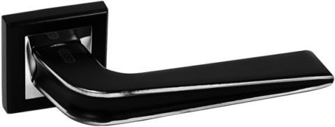 Дверная ручка на квадратной розетке PALIDORE A-251 GR PC черный/хром