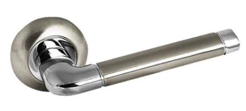 Дверная ручка на круглой розетке PALIDORE А-47НН белый никель