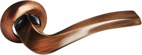 Дверная ручка на круглой розетке PALIDORE А-50 АС медь