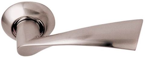 Дверная ручка на круглой розетке ARCHIE S010 X11HH белый никель