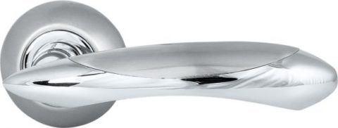Дверная ручка PALLADIUM Ariel (Ариэль) SN/CP матовый никель / хром