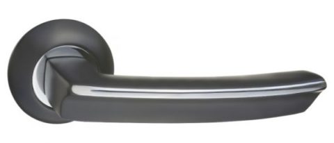 Дверная ручка RENZ "Ровиго"DH 428-08 B/CP чёрный-хром