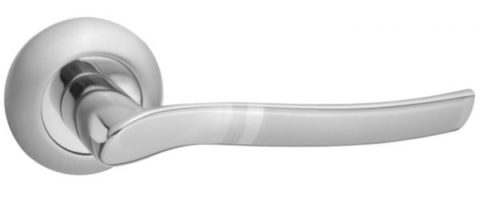 Дверная ручка Renz "Белуччи" DH (N) 20-08 SN/NP матовый никель / никель