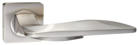 Дверная ручка RENZ "Леричи" DH 303-02 SN никель матовый / никель блестящий