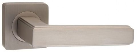 Дверная ручка RENZ на квадратной розетке "АРОНА" DH 96-02 MSN никель супер матовый