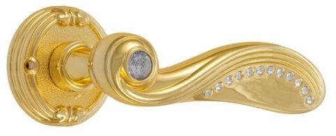 Ручка дверная ADC Ferarra-R на круглой розетке (золото)