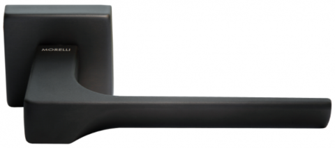 Дверная ручка на квадратном основании MORELLI Luxury FIORD BLACK матовая черная бронза